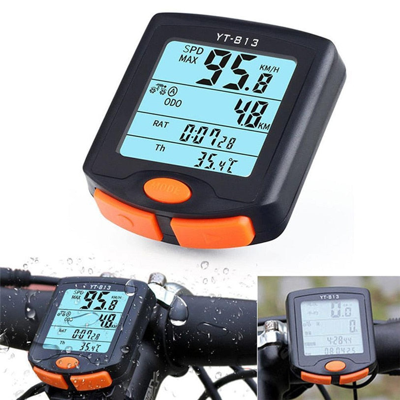 Waterproof Bike Speedometer LCD Backlight Rainproof